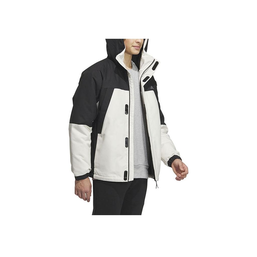 Adidas Casual Sports 530 Puffy Hooded Parka Down Jacket Men outerwear Black White IL8920