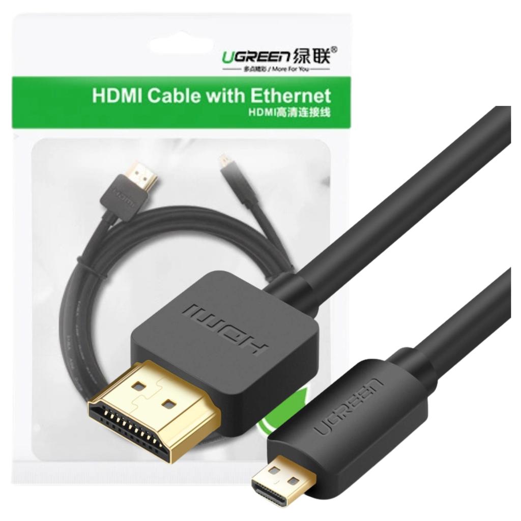 Ugreen Hd127 Micro HDMI To HDMI Cable 4K 3D 1M (Black)