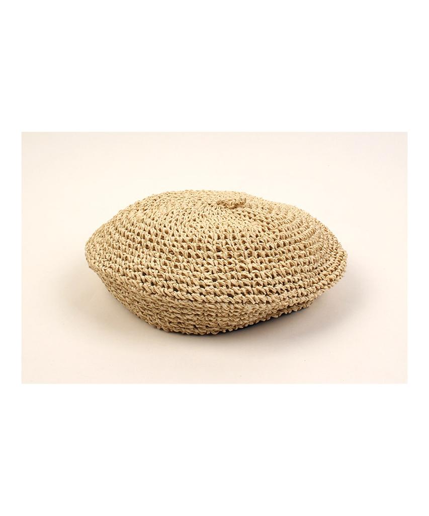Yunibeosyeolkemiseuteuli Rattan Beige Beret Rattan Beret