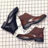 Trendige Martin-Stiefel neue Herbst- und Winter-High-Top-Casual-Lederstiefel Brock gravierte Herrenschuhe 8510