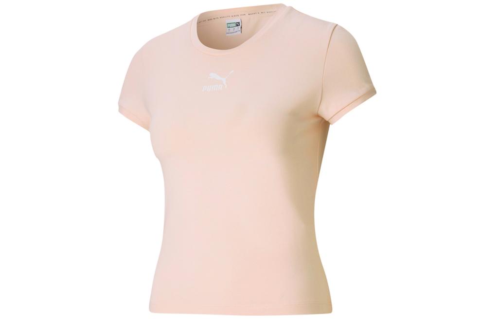 PUMA Set in Sleeve T Shirt Women's Light Pink 532562-27