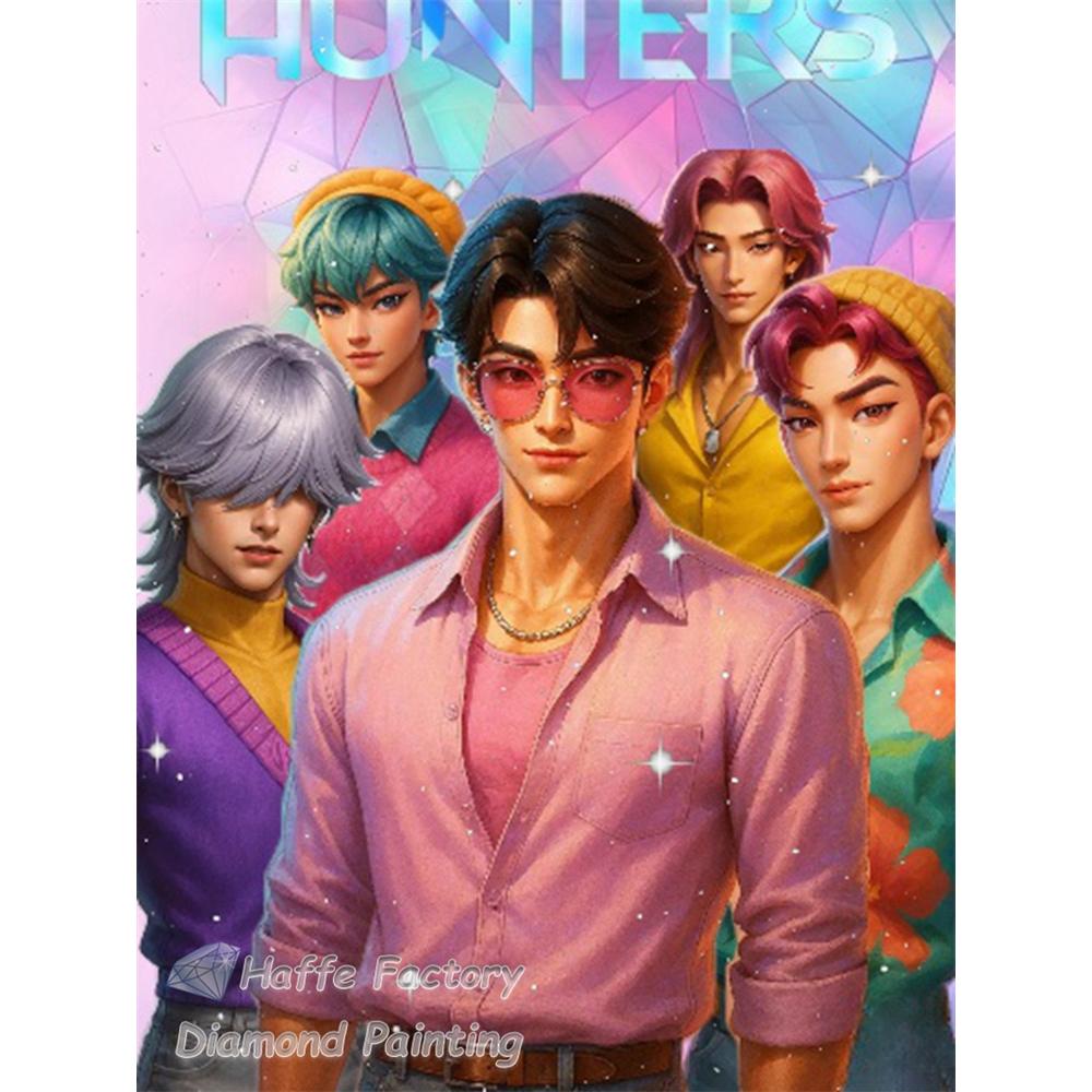 Kpop Łowcy Demonów Anime Malowanie Diamentowe 5d DIY Rumi Mira Zoey Kreskówkowa Dziewczyna Wzór Haftu Krzyżykowego Mozaika Dekoracja Domu