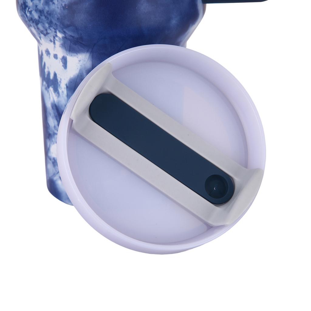 Car Cup with Straw Ice Tyrant Cup Car Thermos Cup Handle Paint Transfer Process Stainless Steel