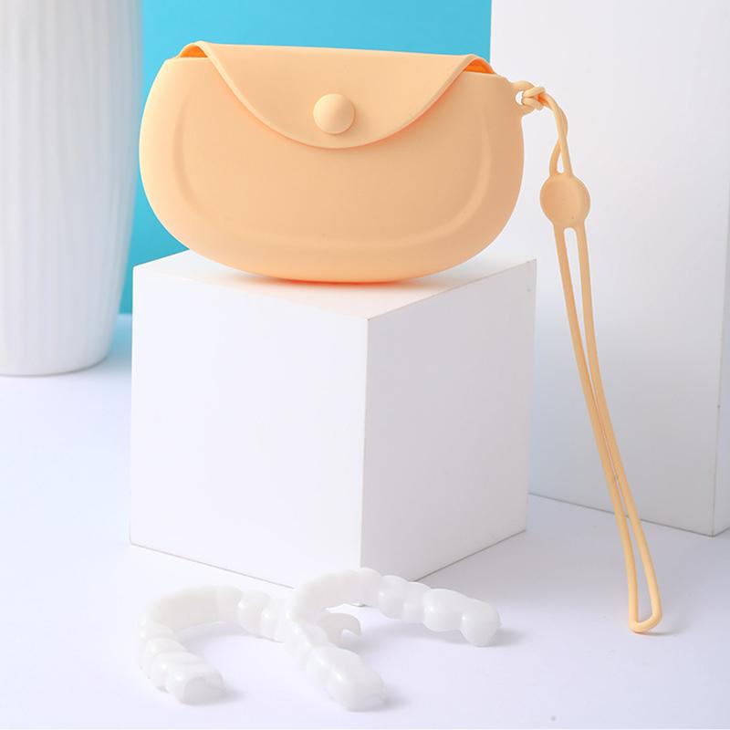 1 buc. Carcasă din silicon pentru proteză dentară Cutie de depozitare pentru retainer Container pentru proteză bucală Carcasă pentru proteză dentară