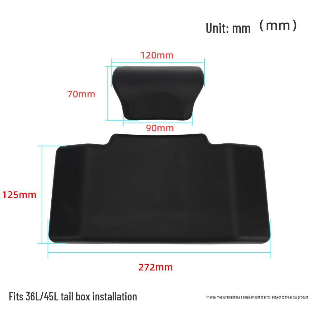 PU Foaming Aluminum Alloy Motorcycle Tail Box with Backrest Pad - Available In 28L To 80L
