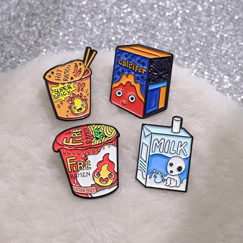 Charming Milk And Chili Sauce Brooch Ideal For Fashionforward Individuals
