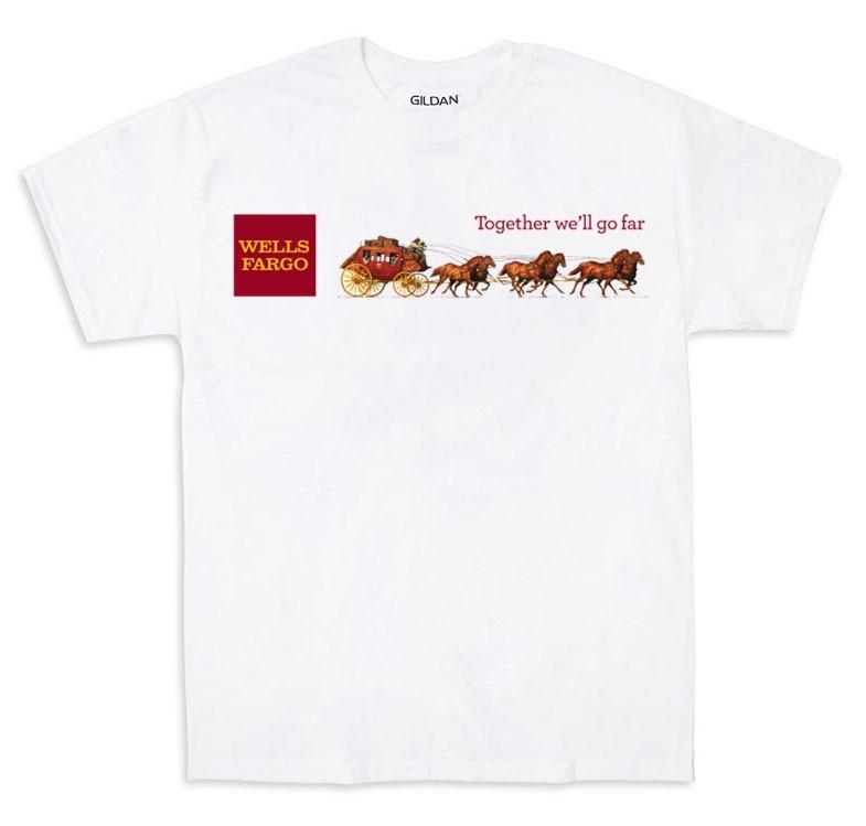WELLS FARGO Bank Company T-shirt Unisex T-Shirt L