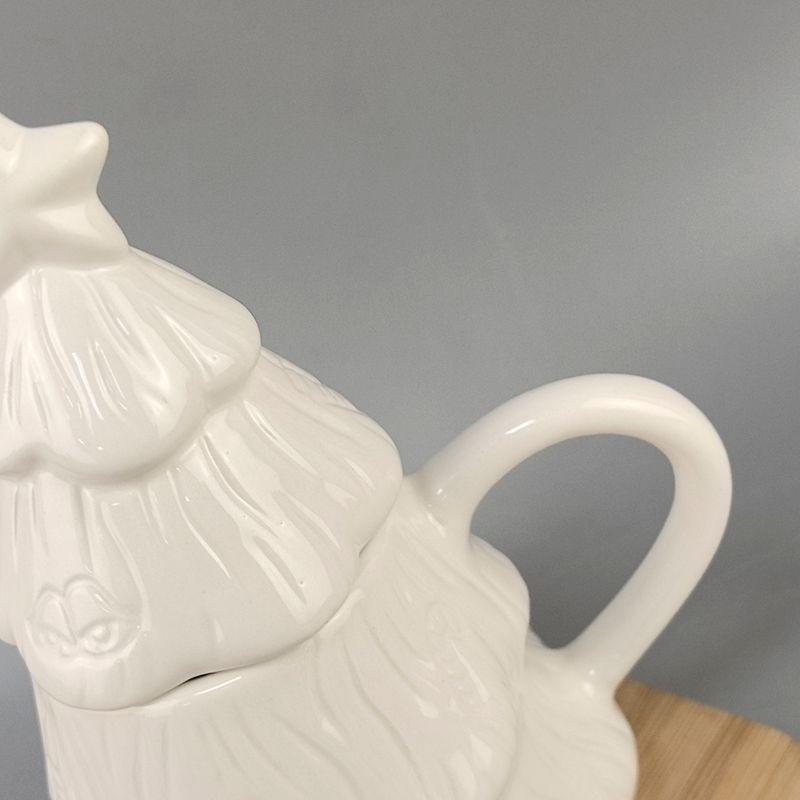 Christmas Creative Limited Christmas Tree American Ceramic Cup with Lid Pure White Mug Coffee Cup Couple