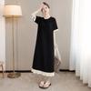 Women's Casual Round Neck Short Sleeve Midi Dress