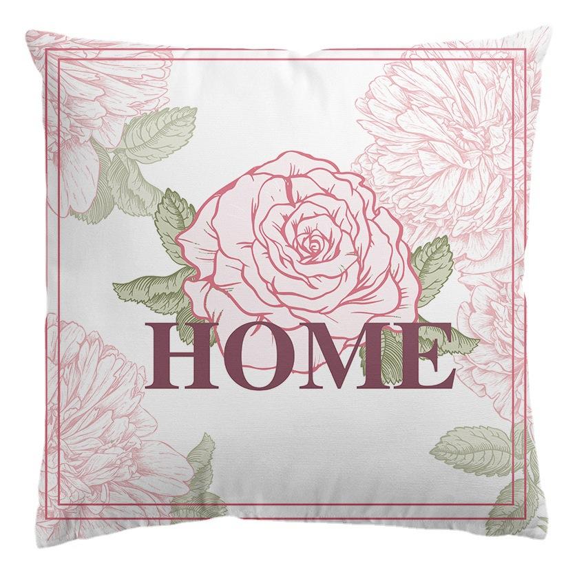 European-style Flower Pillowcase, Retro American Rose Flower Printed Pillow and Cushion Cover