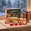 Stress Relief Fidgets Christmas Squeeze Advent Calendar 2026, 24 Days Dumpling Fidget Toys Countdown Desktop Relaxation Calendar, Soft Sensory