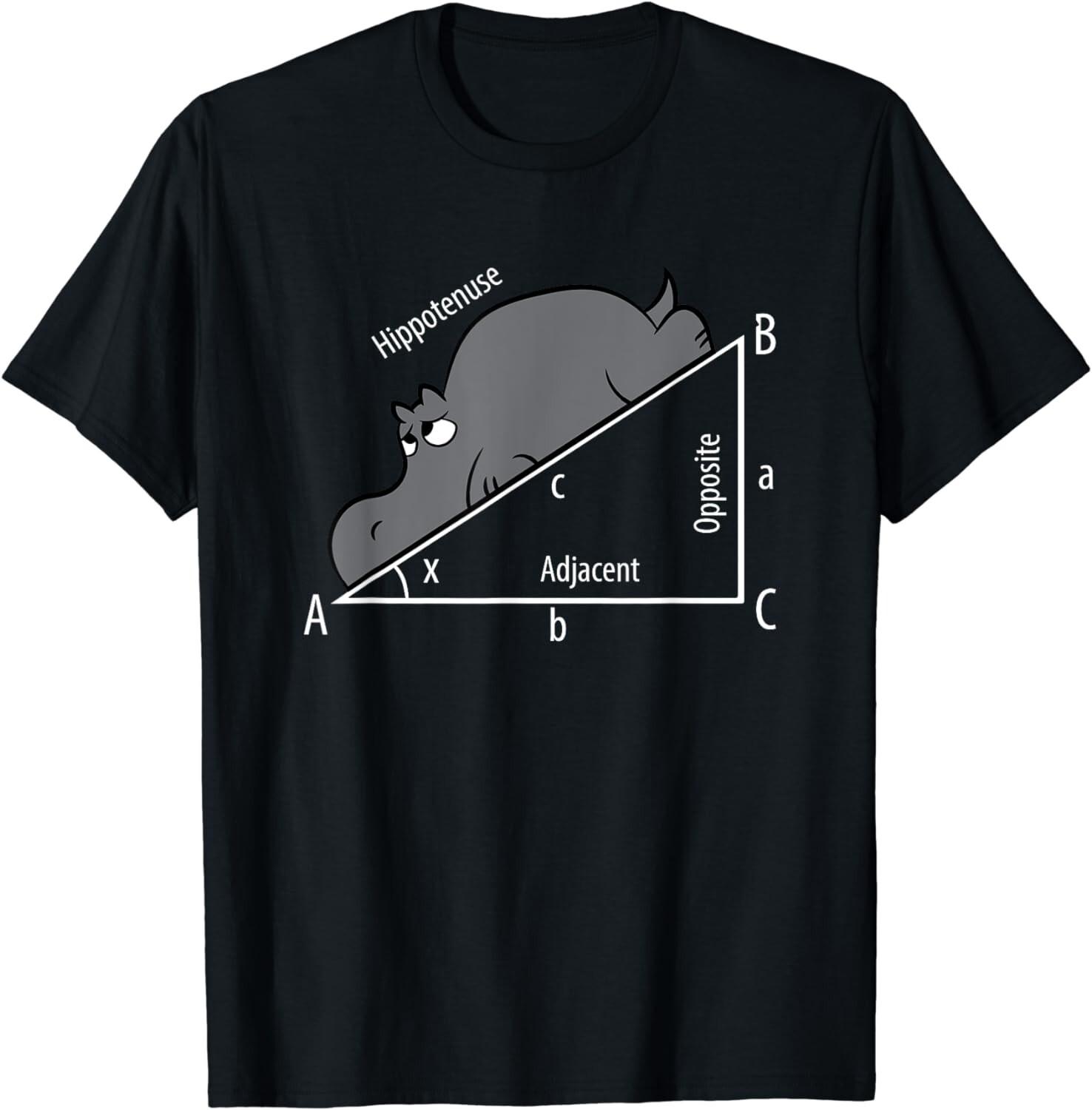Funny Math Humor Hippotenuse Hypotenuse Funny Gift Unisex T-Shirt S разноцветный