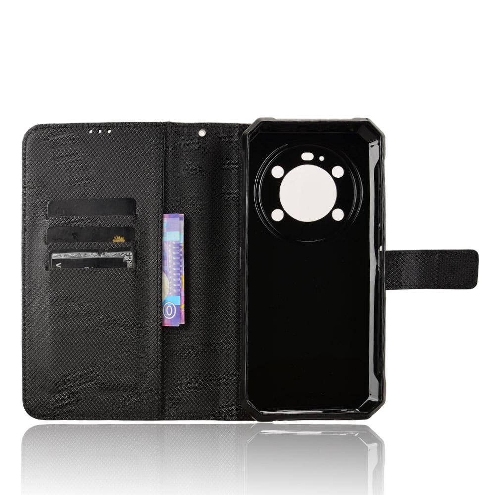 Dla FOSSiBOT F109 5G Skórzane etui portfelowe ze smyczą Tekstura diamentowa Pokrowiec na telefon