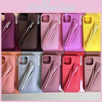 Rhode Lip Gloss Silicone Phone Case For Iphone11 With Shockproof And Stand Function Perfect For Girls And Teens