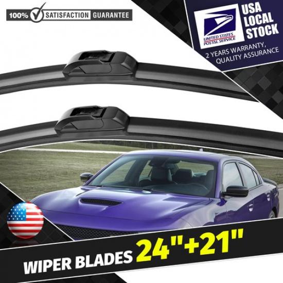 Set Of 2 OEM Quality Windshield Wiper Blades 24 +21  For 2011-2020 Dodge Charger