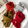 100% Pure Australian Wool Scarf Knitted Warm Neck Warmer For Men And Women New Style Solid Color Versatile Winter Accessory