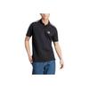 Adidas Embroidered Logo Half-Button Polo Shirt Men Tops Black IC9310
