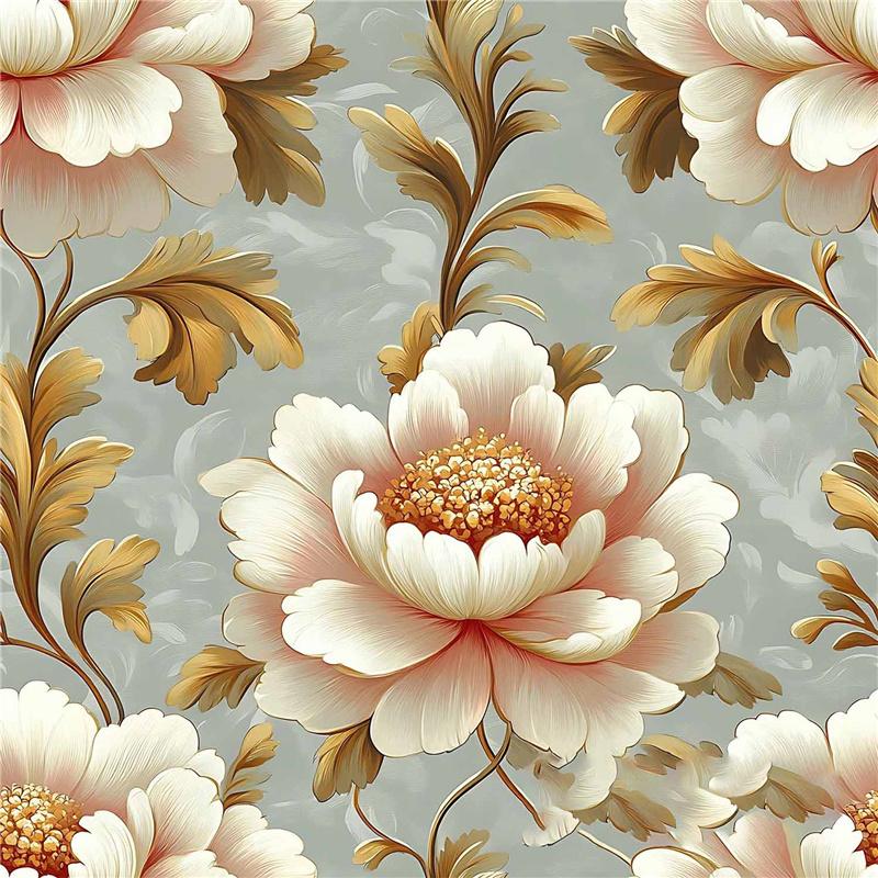 Vintage Floral Wallpaper Wainscoting Sticker Self-Adhesive Waterproof Moisture-Resistant Wall Decoration Renovation Upcycling