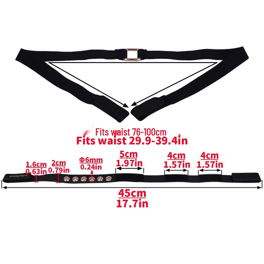 FRRK Adjustable Chastity Lock Belt with Elastic Buttons for Outing Wear