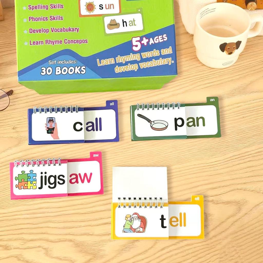 Cross 30 ABC Rhyme and Read Flip Books with Vocabulary Flashcards