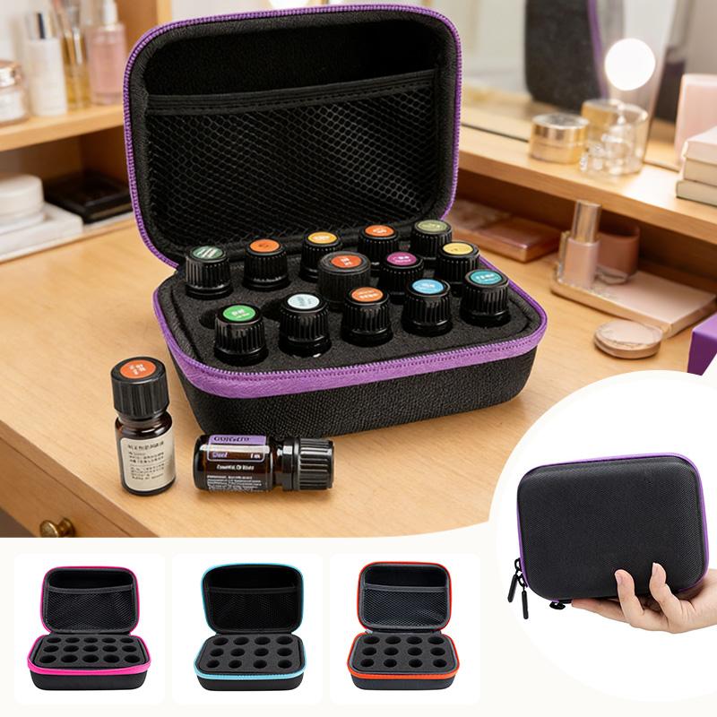 30 Slots Essential Oil Case for 5ML 10ML 15ML Essential Oil Roller Bottles Organizer Holder Perfume Hanging Storage Bag