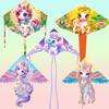 Colorful Unicorn Kite for Kids & Adults - Easy To Fly In Light Breeze