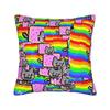 Printed Nyan-Cats Rainbow Funny Game Pillowcase Polyester Cushion Cover Gift Internet Meme Pillow Case Cover Home Drop Shipping