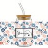 5pcs Cup Stickers - Floral & Plant Design Waterproof, Scratch-Resistant Crystal Finish Decals For 16Oz Glasses, Self-Adhesive, 9.45X4.33 Inches