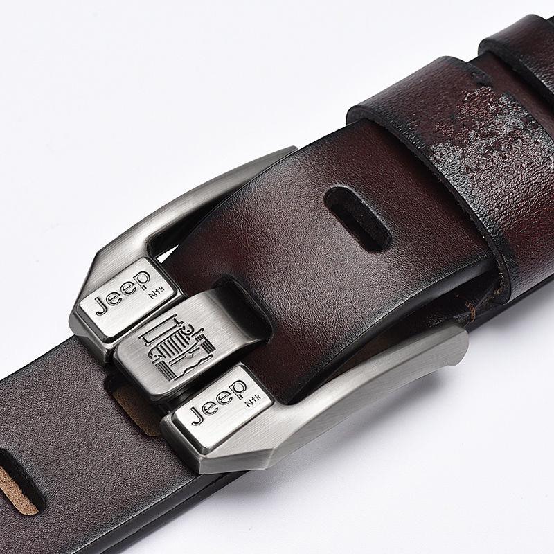 Men's Retro Genuine Leather Pin Buckle Belt - Casual Fashion Jeans Accessory