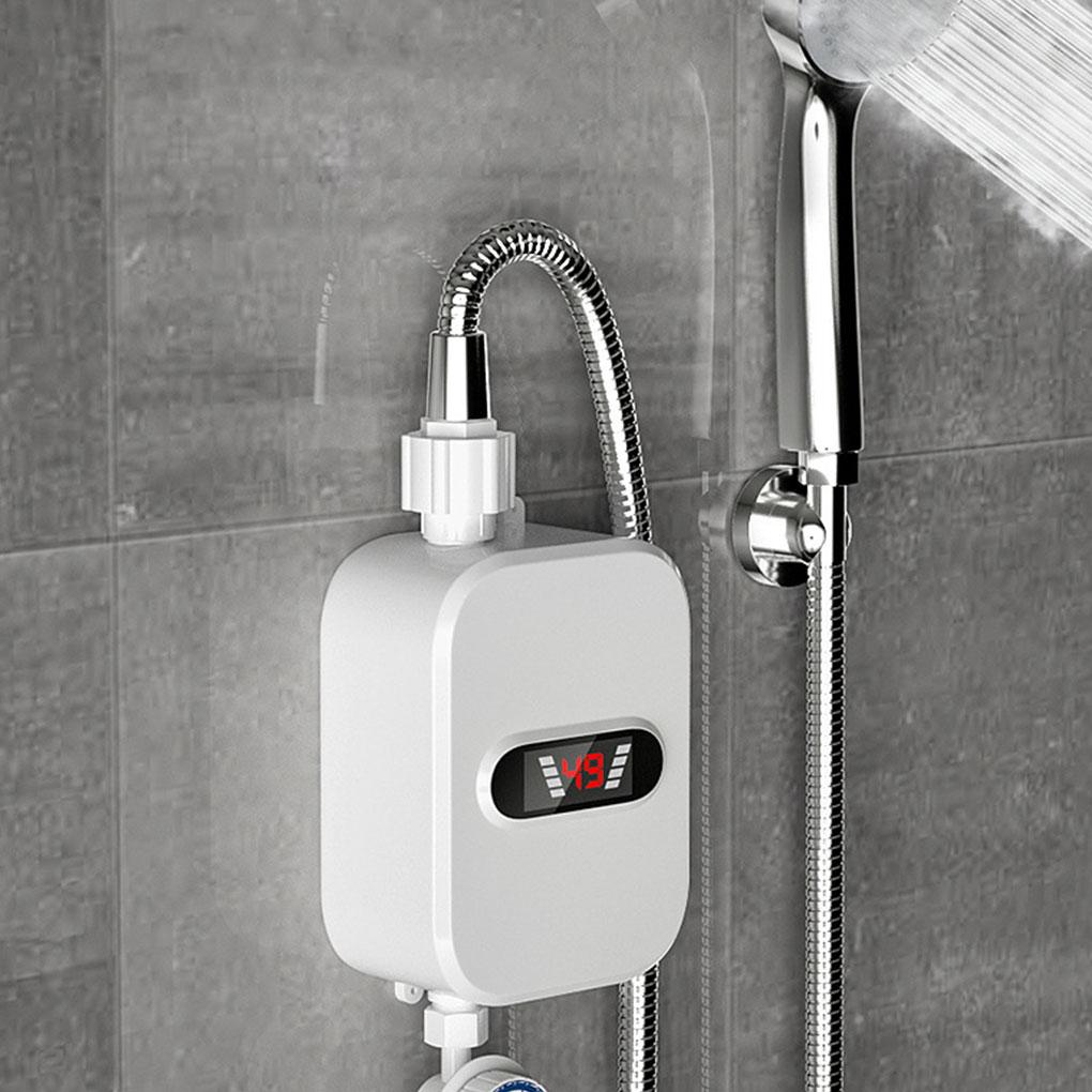 3000W Elektrischer Mini-Durchlauferhitzer Badezimmer Wasserhahn Armatur Sofort-Wassererhitzer Duschkopf-Set für Badezimmer Wasser Dusche