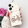 For Xiaomi Redmi Note 13 Pro Plus 5G Phone Case Redmi Note13 13 Pro 13 Pro+ 5G Elegant Floral Cat Soft Silicone Clear TPU Cases