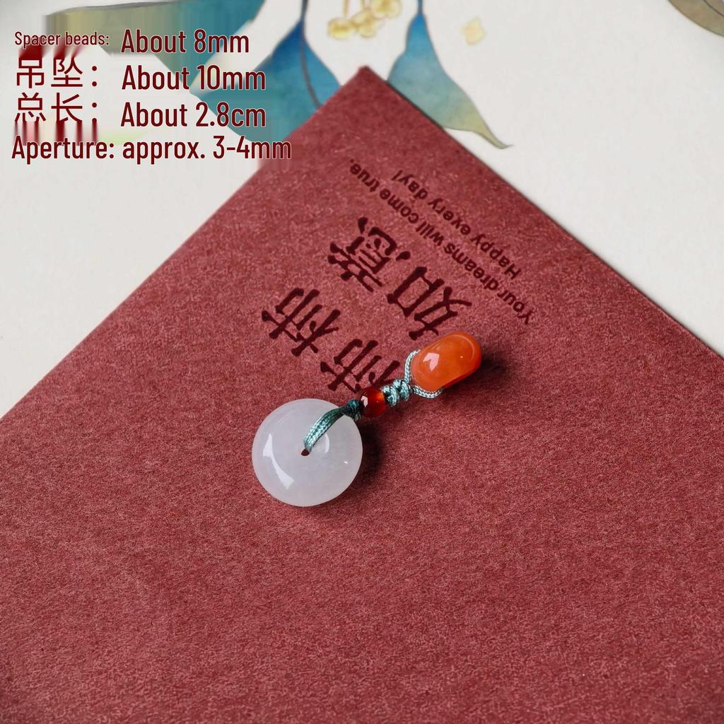 Southern Red Agate & Hetian Jade Beaded Bracelet with Pendant