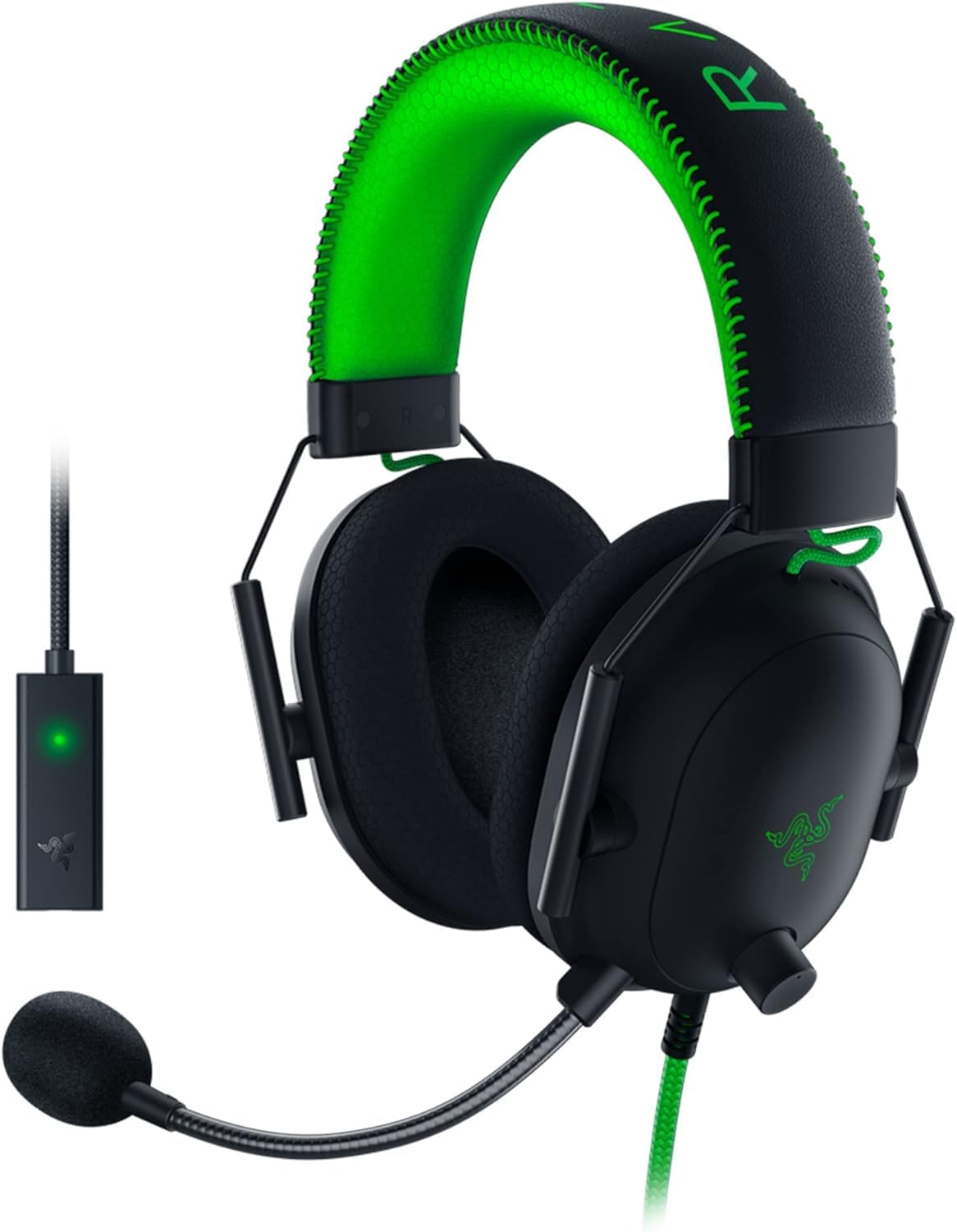 

Razer BlackShark V2 Special Edition Gaming with USB Sound USB THX Titanium Coated 50mm Unidirectional Noise Lightweight Compatible with Headset,
