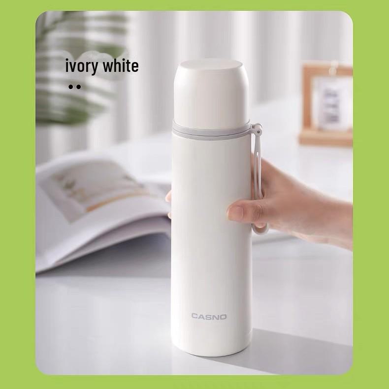 

Термос-чашка Casino Vacuum Double-Layer 304 из нержавеющей стали, портативная, с пулевидной головкой для мужчин и женщин, большая емкость для воды 500ml