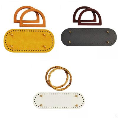 3 Pieces Pre Drilled DIY Crochet Bag Nail Bottom Mat Insert Purse Parts
