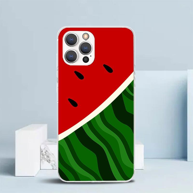 Wassermelone Sommerfrucht Handyhülle Für IPhone 16 17 Air 16E 15 14 Plus 13 Mini 12 11 Pro Max 7 8 + SE 2020 Weiche TPU Rückseite 1