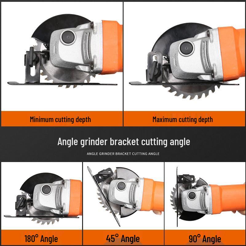 Angle Grinder Protective Cover Set: Waterproof, Dustproof, Semi-Closed Cutting Machine Bracket & Grooving Base.