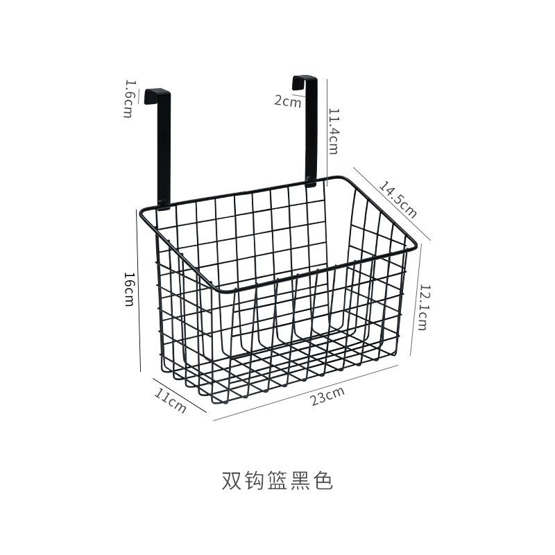 Über der Schranktür Organizer Wandmontage Aufbewahrungskorb Hängender Gitterkorb Badezimmer Küche Vorratskammer Halter Regal Metall