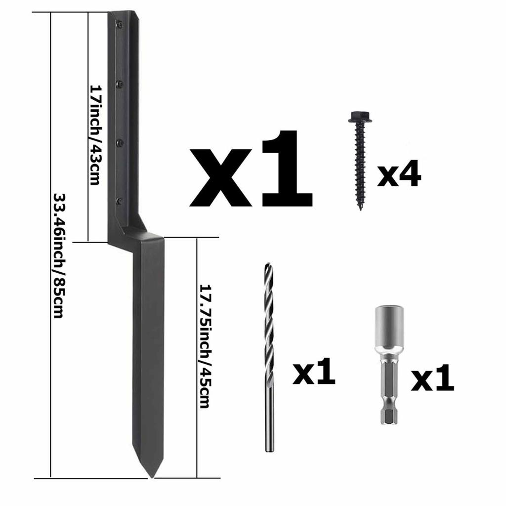 Fence Post Anchor Kit – Wooden Pole Support, Backrest & Reinforcement Tools for Garden & Outdoor Fencing