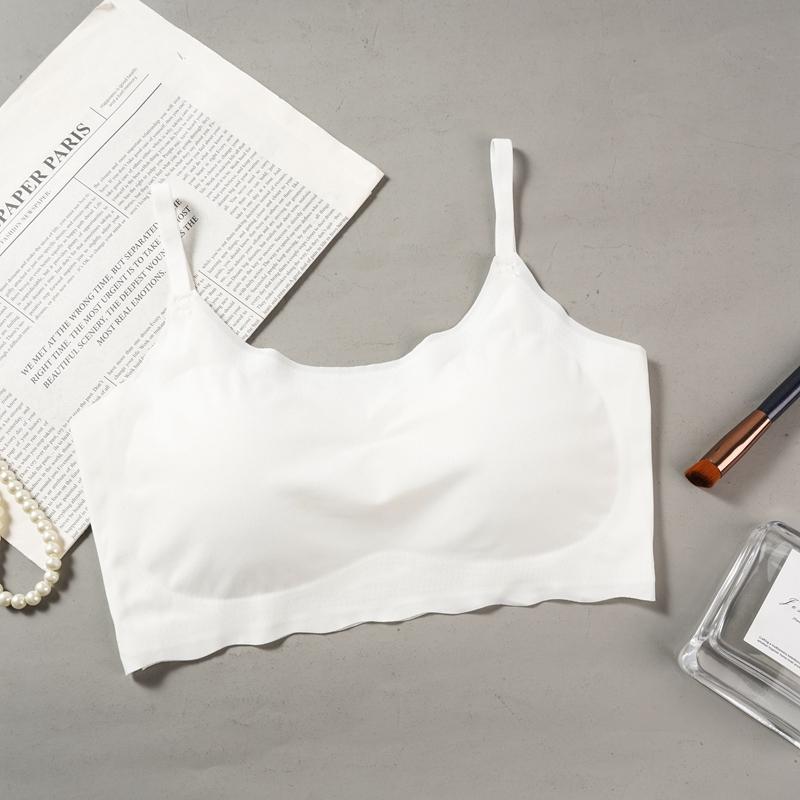 Sommer Damen Push Up Eis Seide Nahtloser BH Gepolsterte Unterwäsche Dünne BHs Lingerie Bralette