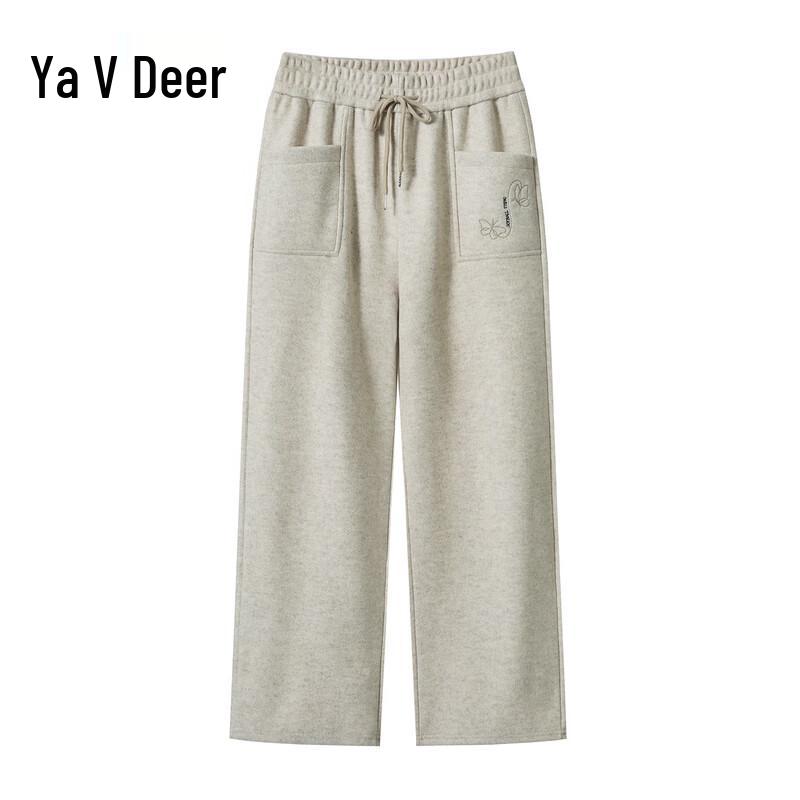 Women s Autumn Winter Loose Straight-Leg Drawstring Casual Trousers 2XL (95-110 lbs)