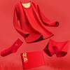 Lucky Red Fleece-Lined Thermal Set with Underwear & Socks