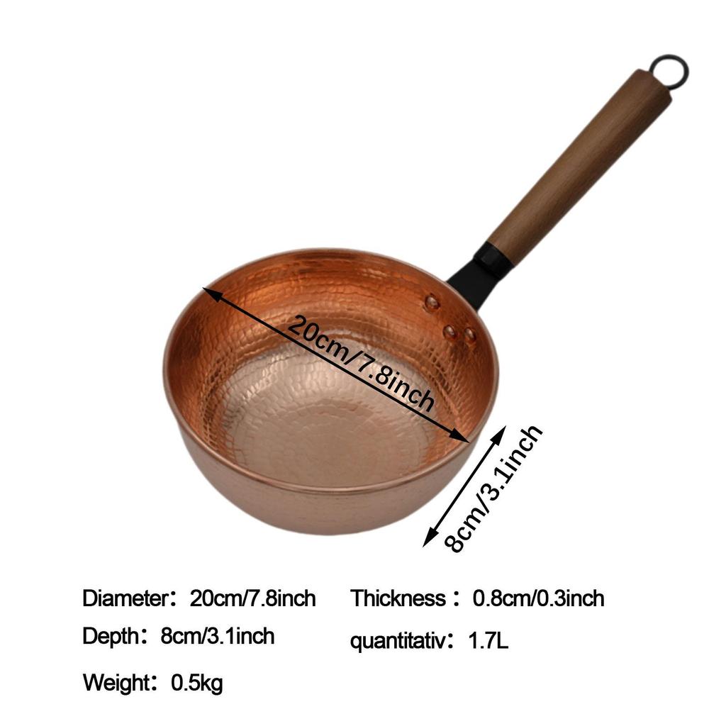 Saucepan Small Cookware Cookware with Handle Multifunctional Copper Copper Pot for Kitchen Home Restaurant Cooking Camping