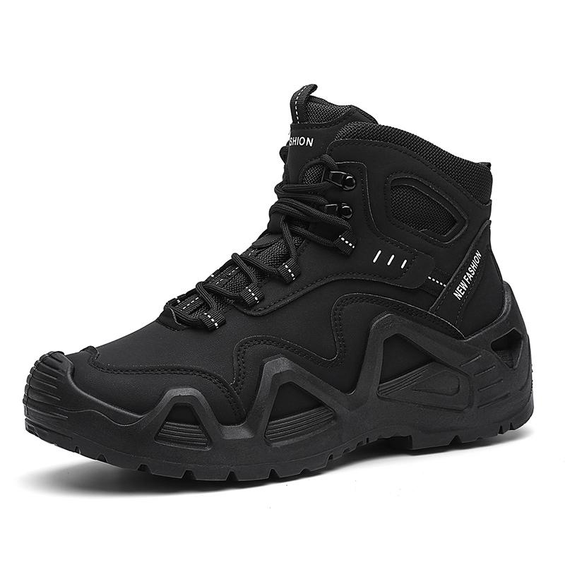 High-Top Green Outdoor Shoes Durable Sports Climbing Shoes Training Hiking Shoes Wear-Resistant Mountain Climbing Boots