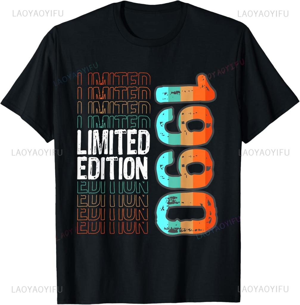 Vintage Class 35th Birthday Decorations Vintage 1990 35 Years Old T-Shirt Print Original Design Gifts T Shirts Camiseta