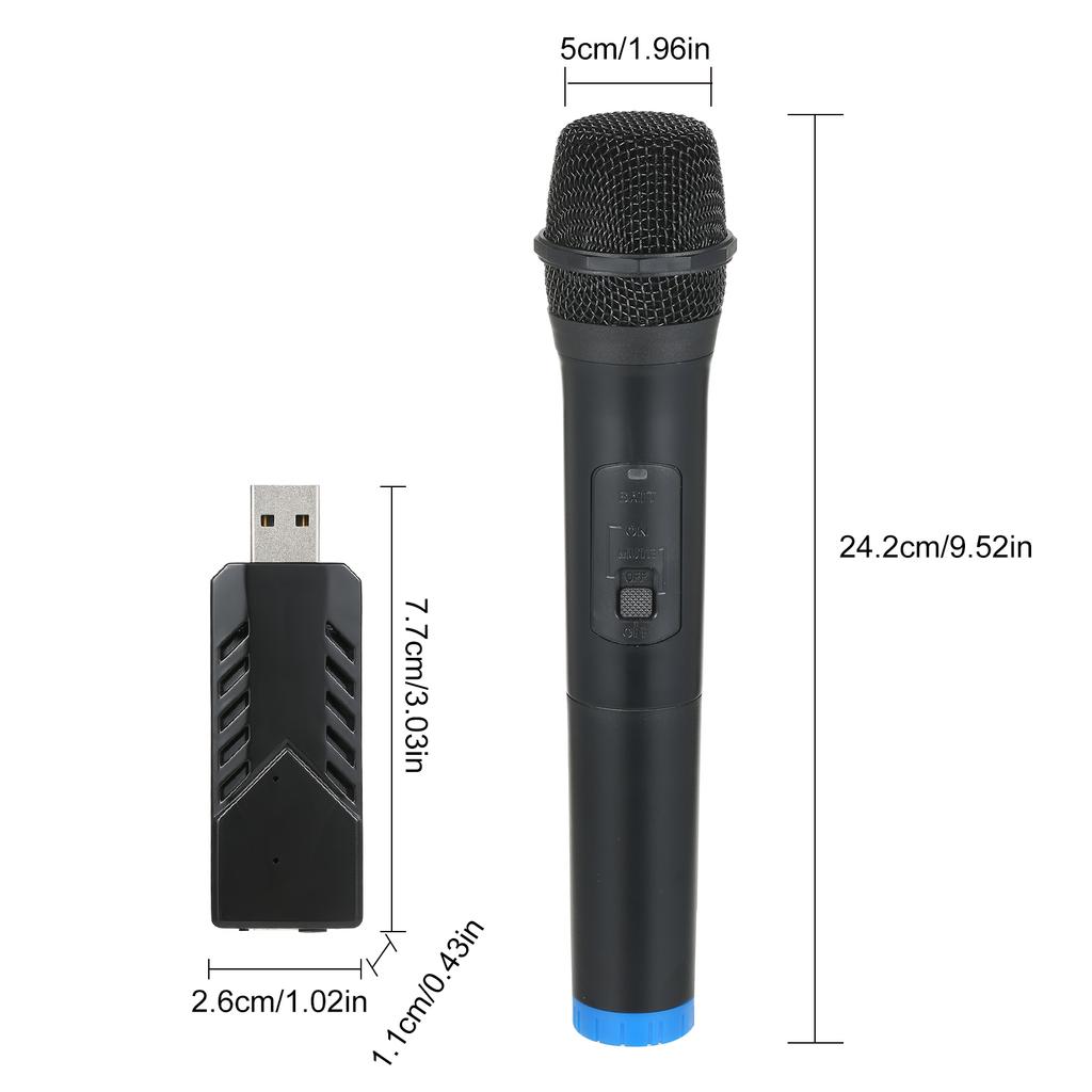 Hand-held Wireless Microphone with USB Stick Receiver Anti-interference Digital Wireless Microphone