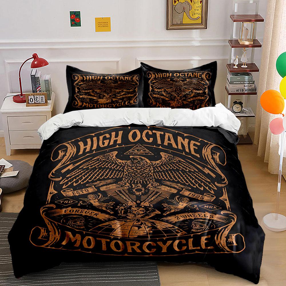Eagle, motorcycle, and typography. Bedding sets Duvet cover sets Duvet covers Pillowcases(1 * Duvet Cover 2 * Pillowcases, without duvet insert) 135x200cm
