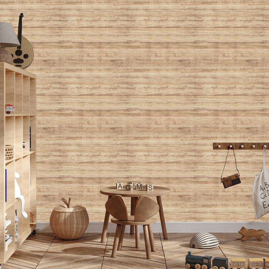 Light Wood Pattern Wallpaper for Living Room and Bedroom 50x1000