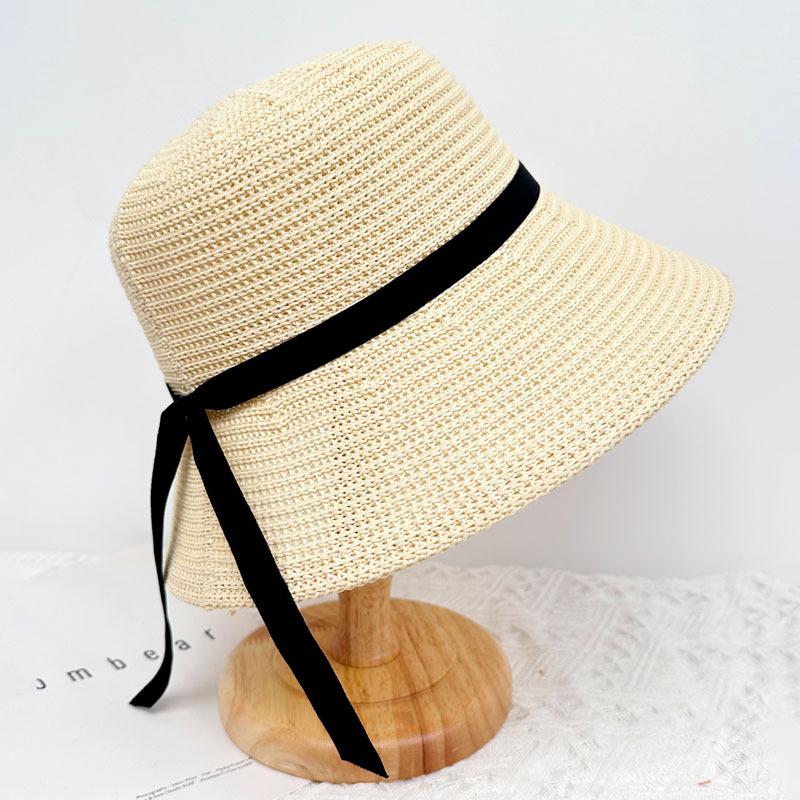 25 New Knitted Sun Hat Summer Thin Sun Protection Bucket Hat Outdoor Travel Vacation Beach Hat Big Edge Face Small