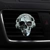 Gothic Auto Accessories Skull Car Vent Clips, Metal Head Air Essential Oil Diffuser for Freshener Charm, Halloween Interior Accessory Men Women Retro